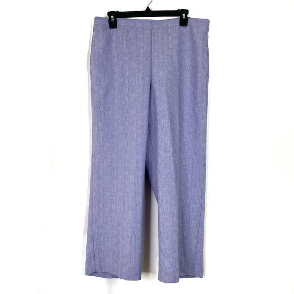 Alfred Dunner | Lilac Purple Straight Leg Pull-On Pants Polyester NWT Womens 14P - Picture 1 of 7